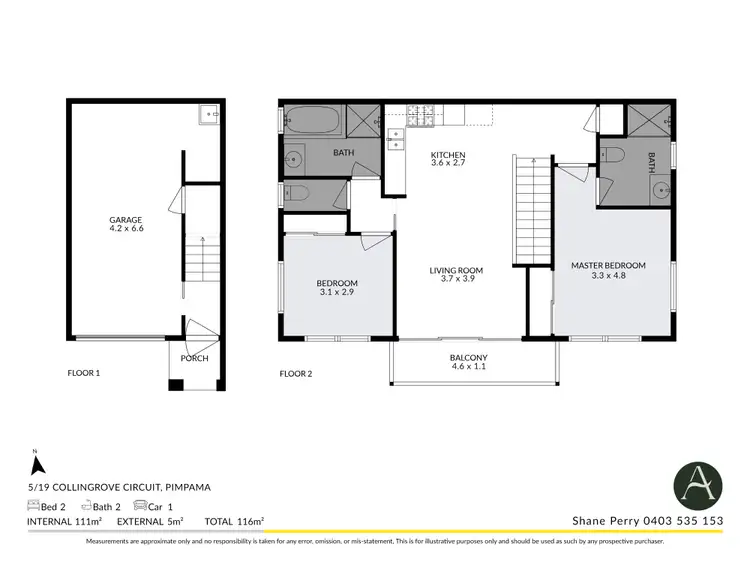 Floorplan of Homely townhouse listing, 5/19 Collingrove Circuit, Pimpama QLD 4209