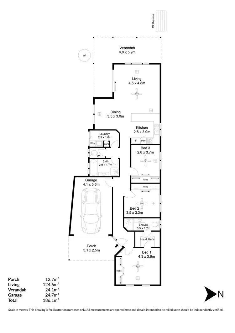 Floorplan of Homely house listing, 13 Westralia Street, Greenacres SA 5086