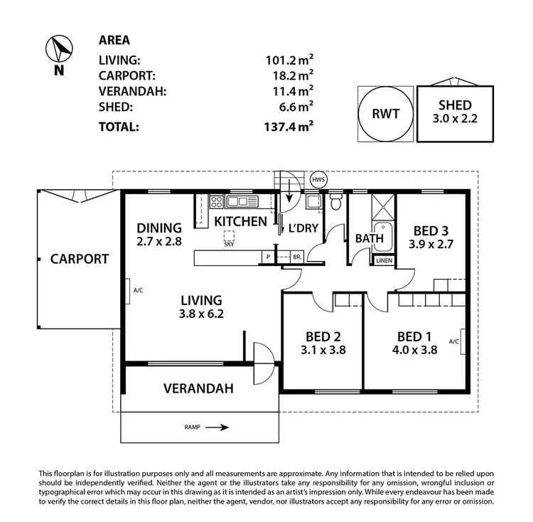 Floorplan of Homely house listing, 18 Bahnisch Avenue, Berri SA 5343