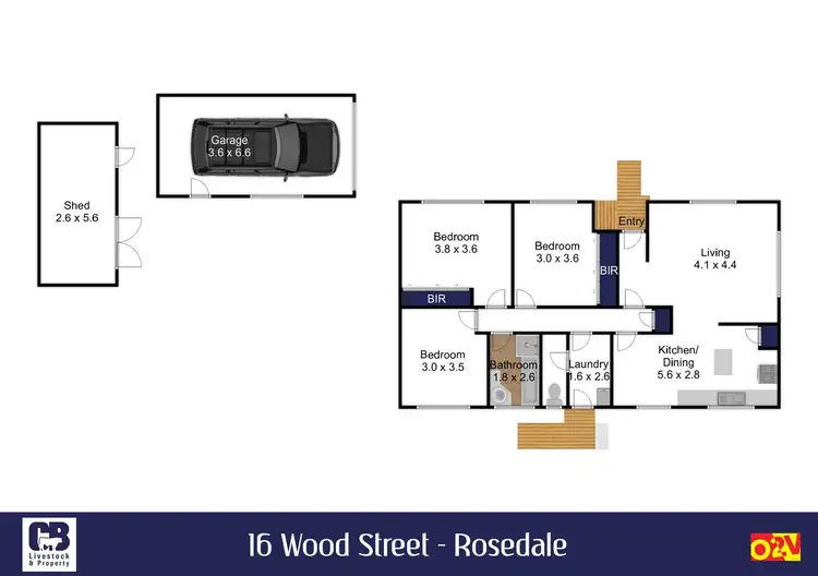 Floorplan of Homely house listing, 16 Wood Street, Rosedale VIC 3847