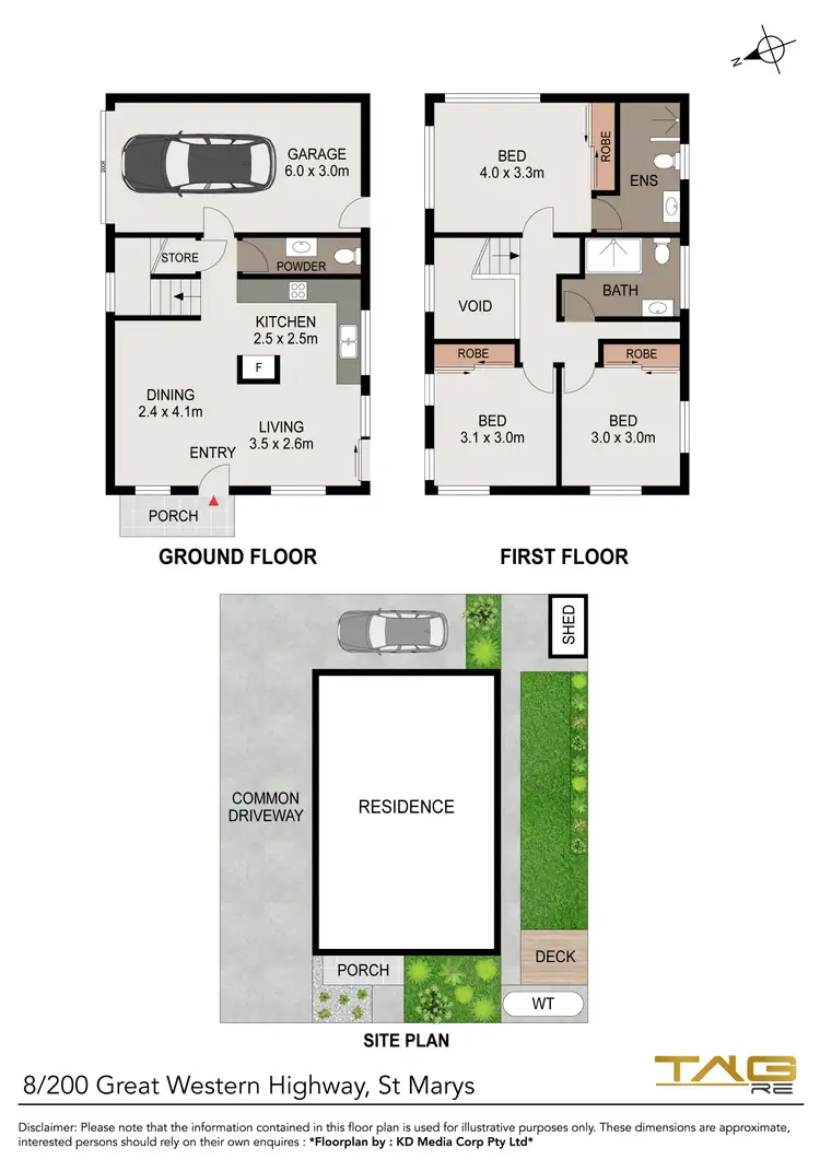 Floorplan of Homely townhouse listing, 8/200 Great Western Highway, St Marys NSW 2760