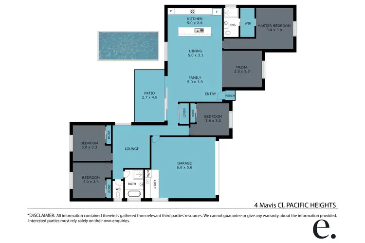Floorplan of Homely house listing, 4 Mavis Close, Pacific Heights QLD 4703