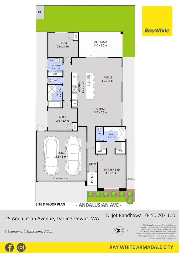 Floorplan of Homely house listing, 25 Andalusian Avenue, Darling Downs WA 6122