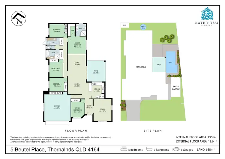 Floorplan of Homely house listing, 5 Beutel Place, Thornlands QLD 4164