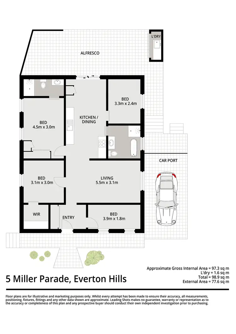 Floorplan of Homely house listing, 5 Miller Parade, Everton Hills QLD 4053