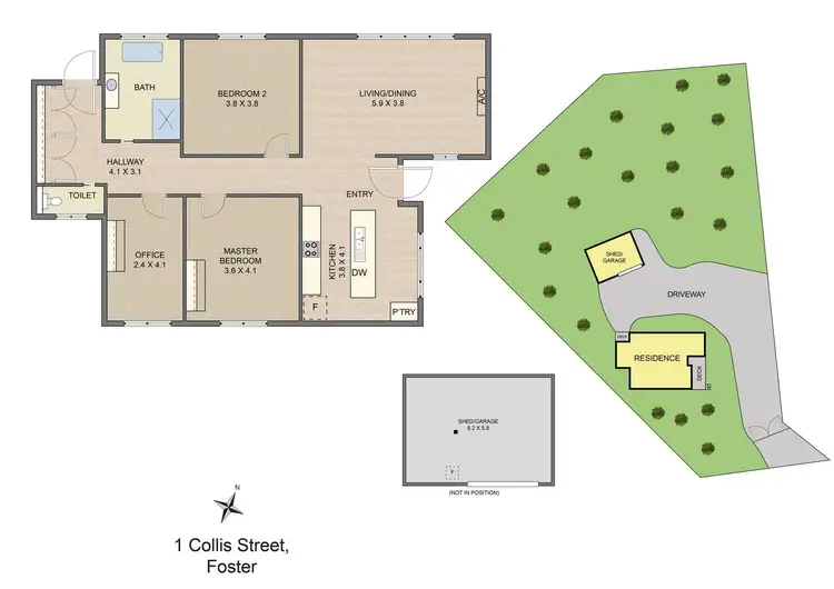 Floorplan of Homely house listing, 1 Collis Street, Foster VIC 3960