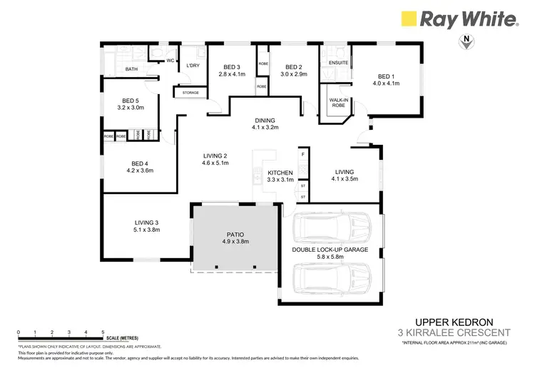 Floorplan of Homely house listing, 3 Kirralee Crescent, Upper Kedron QLD 4055