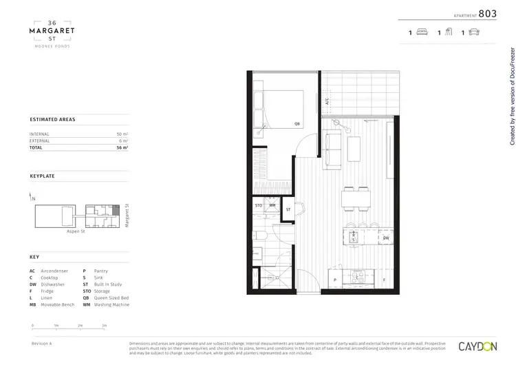 Floorplan of Homely apartment listing, 803/7 Aspen Street, Moonee Ponds VIC 3039