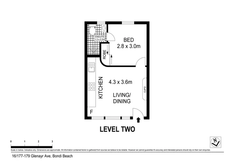 Floorplan of Homely apartment listing, 16/177-179 Glenayr Avenue, Bondi Beach NSW 2026