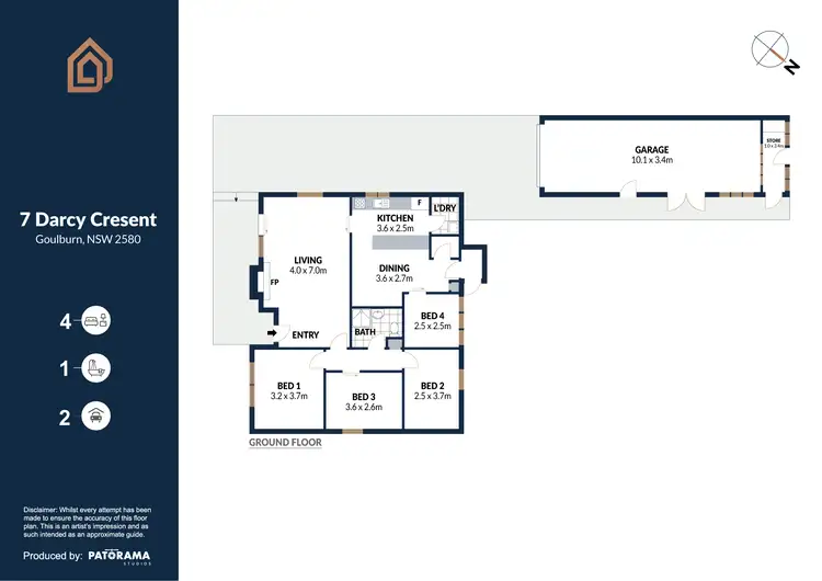Floorplan of Homely house listing, 7 Darcy Crescent, Goulburn NSW 2580