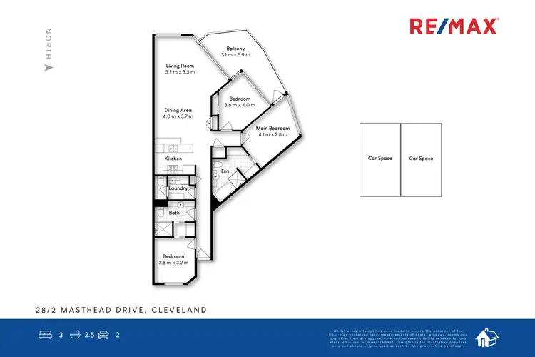 Floorplan of Homely apartment listing, 28/2 Masthead Drive, Cleveland QLD 4163