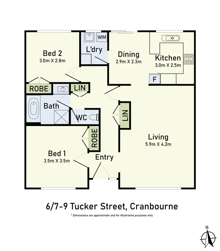 Floorplan of Homely unit listing, 6/7-9 Tucker st, Cranbourne VIC 3977