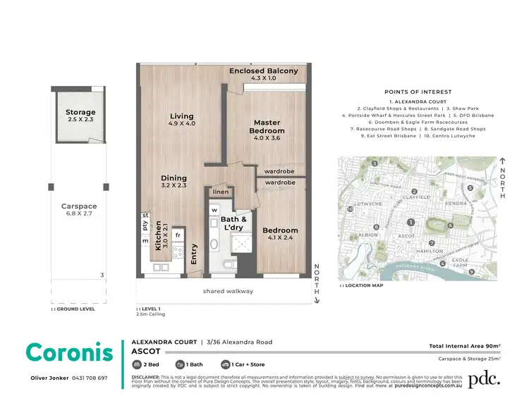 Floorplan of Homely apartment listing, 3/36 Alexandra Road, Ascot QLD 4007