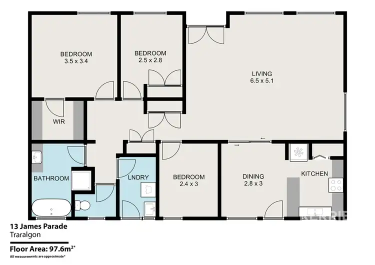 Floorplan of Homely house listing, 13 James Parade, Traralgon VIC 3844