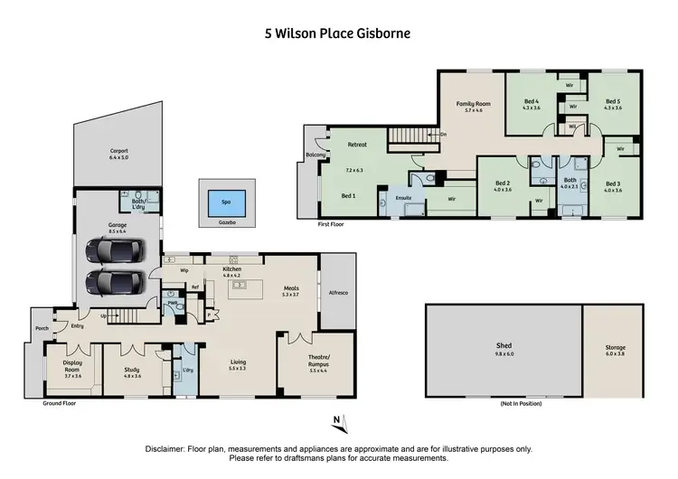 Floorplan of Homely house listing, 5 Wilson Place, Gisborne VIC 3437
