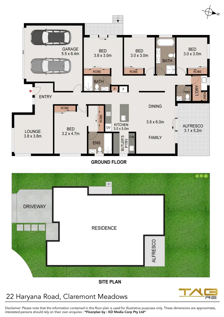 Floorplan of Homely house listing, 22 Haryana Road, Claremont Meadows NSW 2747