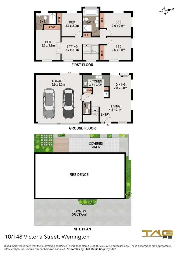 Floorplan of Homely townhouse listing, 10/148-150 Victoria Street, Werrington NSW 2747