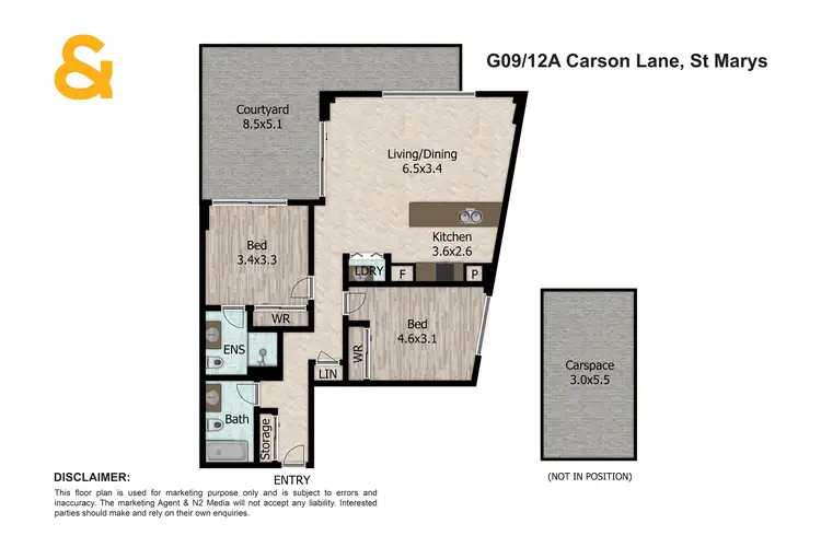 Floorplan of Homely apartment listing, G09/12A Carson Lane, St Marys NSW 2760