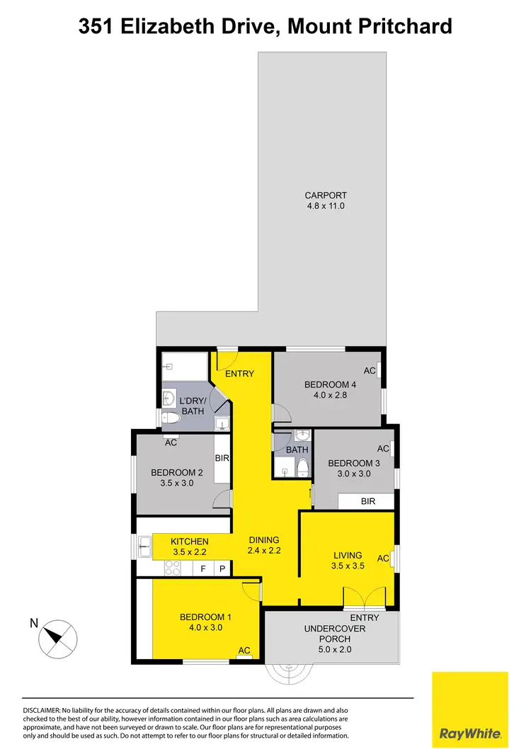 Floorplan of Homely house listing, 351 Elizabeth Drive, Mount Pritchard NSW 2170