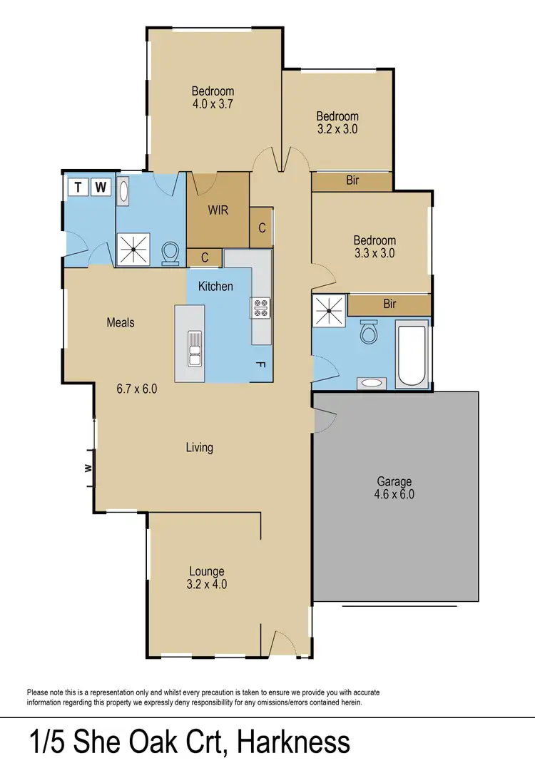 Floorplan of Homely house listing, 1/5 She Oak Court, Harkness VIC 3337