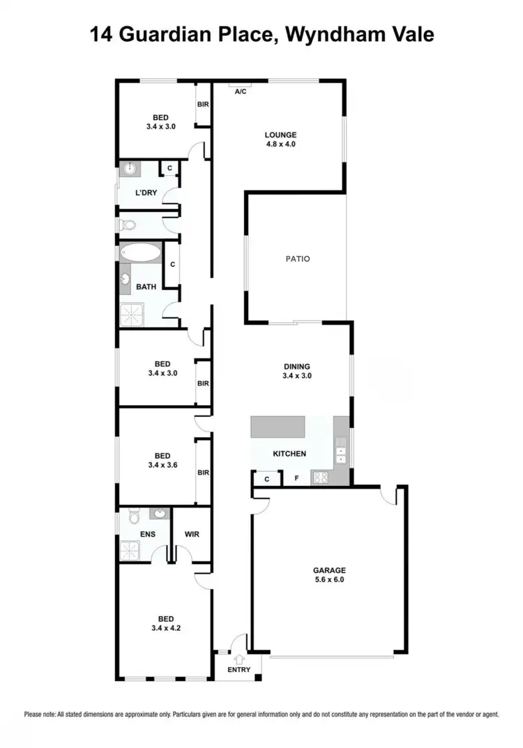 Floorplan of Homely house listing, 14 Guardian Place, Wyndham Vale VIC 3024