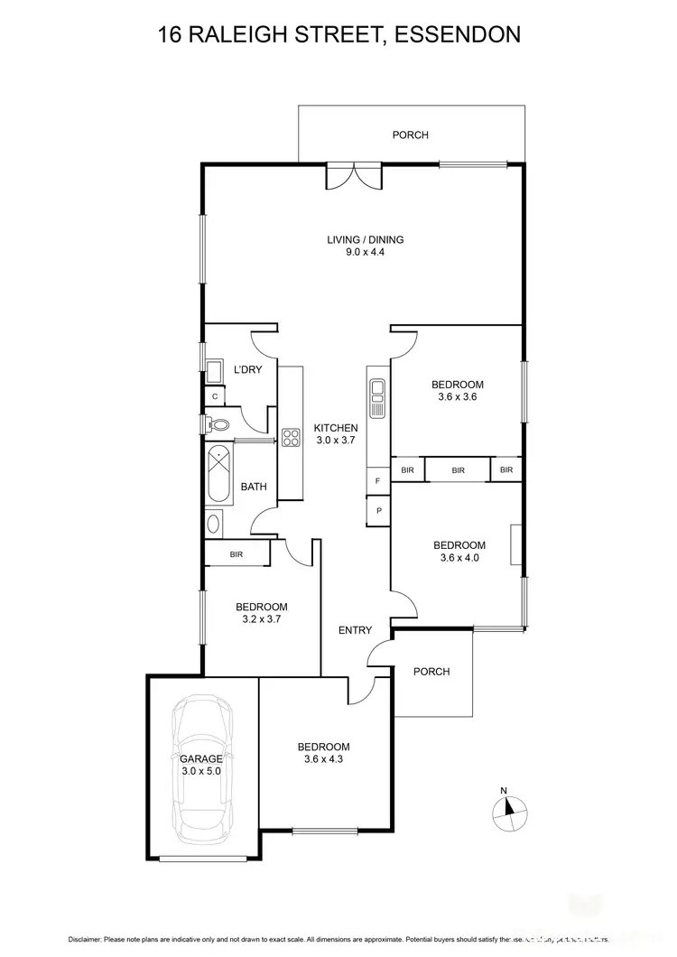 Floorplan of Homely house listing, 16 Raleigh Street, Essendon VIC 3040