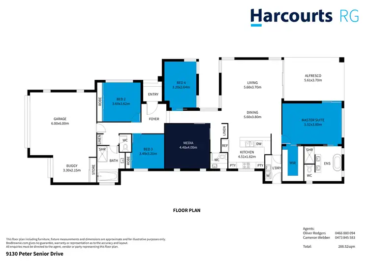 Floorplan of Homely house listing, 9130 Peter Senior Drive, Hope Island QLD 4212