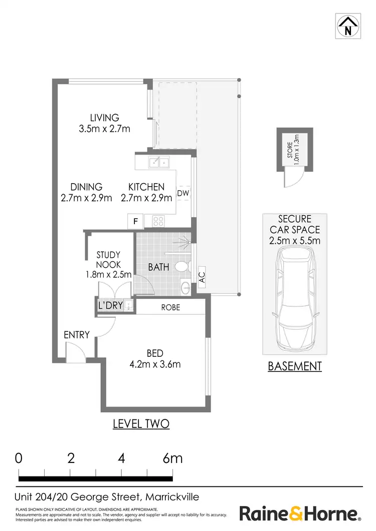Floorplan of Homely apartment listing, 204/20-22 George Street, Marrickville NSW 2204