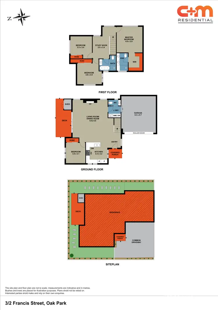 Floorplan of Homely townhouse listing, 3/2 Francis Street, Oak Park VIC 3046