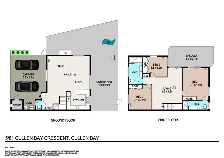 Floorplan of Homely townhouse listing, 5/81 Cullen Bay Crescent, Cullen Bay NT 820