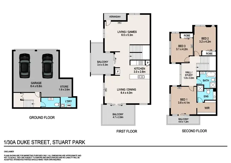 Floorplan of Homely townhouse listing, 1/30A Duke Street, Stuart Park NT 820
