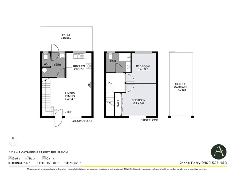 Floorplan of Homely apartment listing, 6/39-41 Catherine Street, Beenleigh QLD 4207