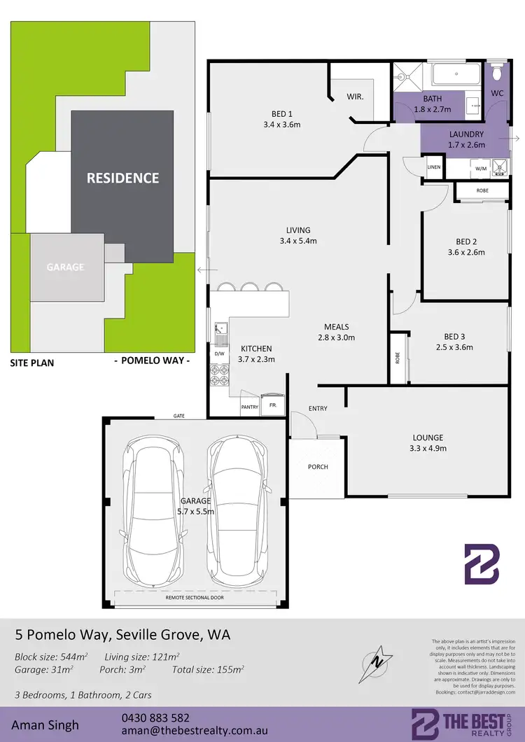 Floorplan of Homely house listing, 5 Pomelo Way, Seville Grove WA 6112