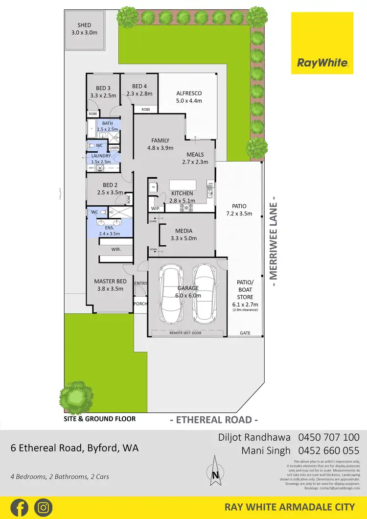 Floorplan of Homely house listing, 6 Ethereal Road, Byford WA 6122