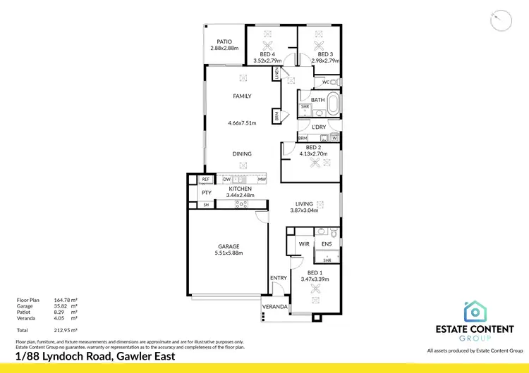 Floorplan of Homely villa listing, 1/88 Lyndoch Road, Gawler East SA 5118
