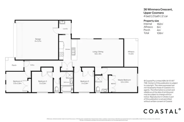 Floorplan of Homely house listing, 36 Wimmera Crescent, Upper Coomera QLD 4209