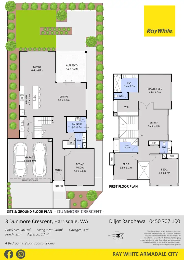 Floorplan of Homely house listing, 3 Dunmore Crescent, Harrisdale WA 6112