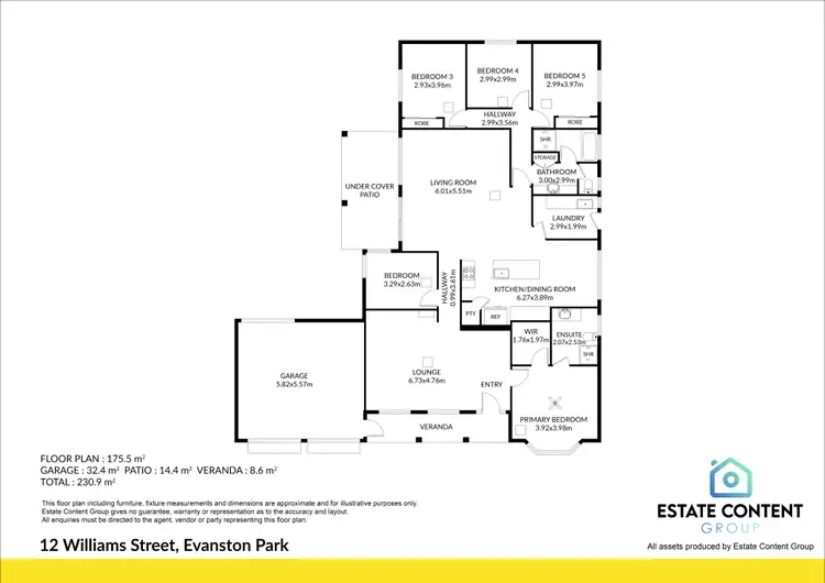 Floorplan of Homely house listing, 12 Williams Street, Evanston Park SA 5116