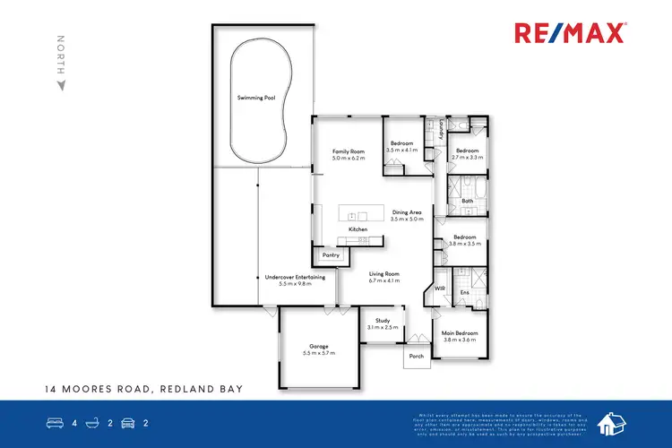 Floorplan of Homely house listing, 14 Moores Road, Redland Bay QLD 4165