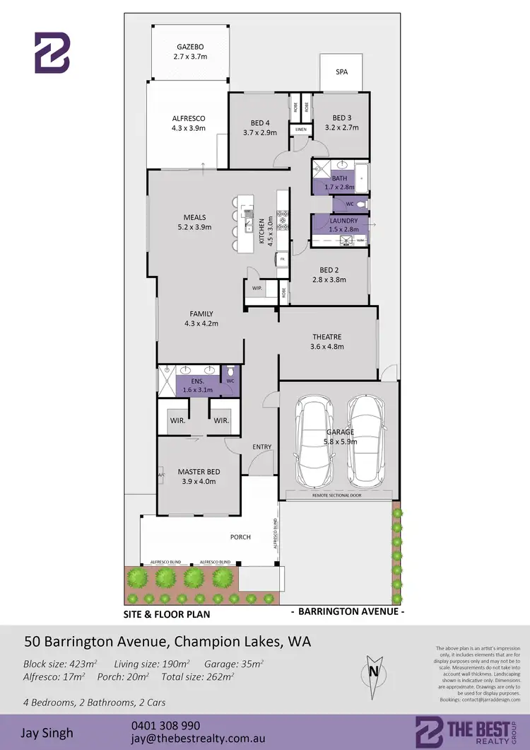 Floorplan of Homely house listing, 50 Barrington Avenue, Champion Lakes WA 6111