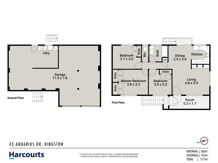 Floorplan of Homely house listing, 43 Aquarius Drive, Kingston QLD 4114