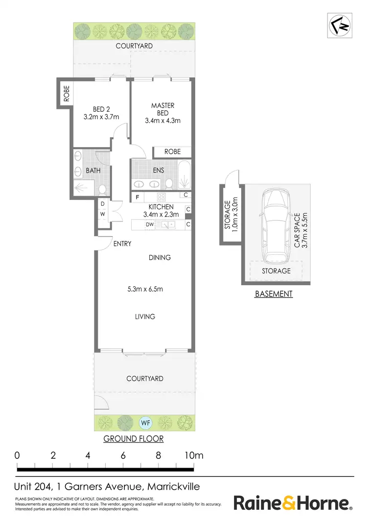 Floorplan of Homely apartment listing, 204/1-13 Garners Avenue, Marrickville NSW 2204