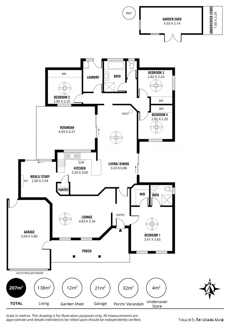 Floorplan of Homely house listing, 14 St Albans Road, Woodcroft SA 5162