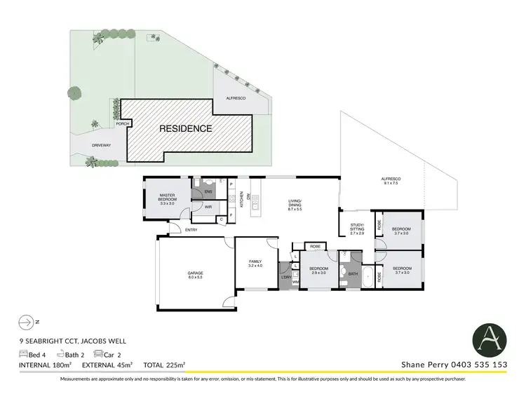 Floorplan of Homely house listing, 9 Seabright Circuit, Jacobs Well QLD 4208