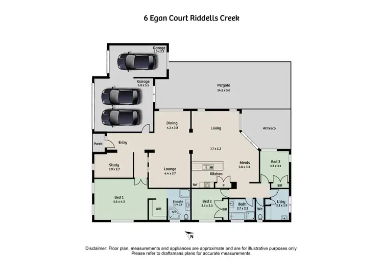 Floorplan of Homely house listing, 6 Egan Court, Riddells Creek VIC 3431