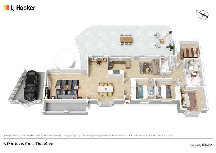 Floorplan of Homely house listing, 6 Porteous Crescent, Theodore ACT 2905