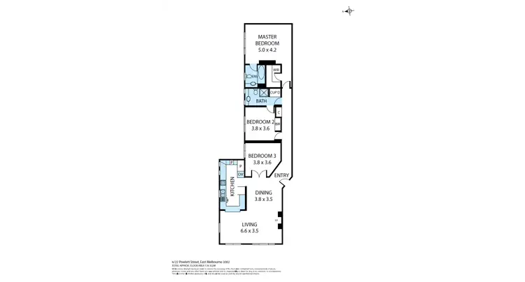 Floorplan of Homely apartment listing, 6/22 Powlett Street, East Melbourne VIC 3002