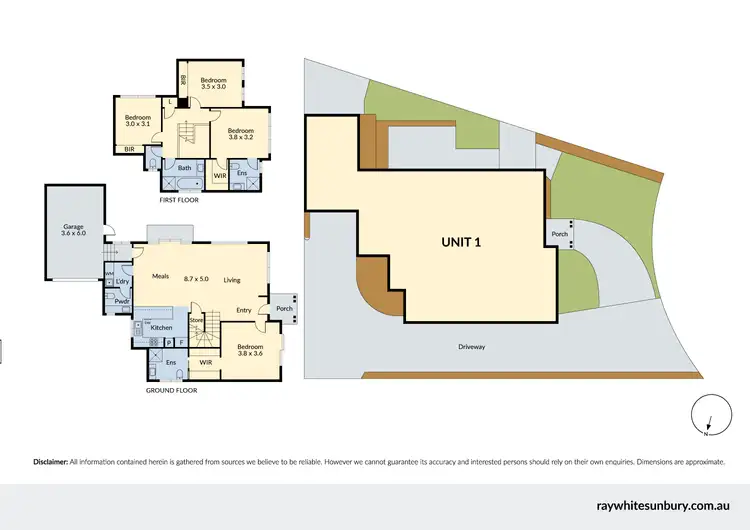 Floorplan of Homely townhouse listing, 1/13 Casey Avenue, Sunbury VIC 3429