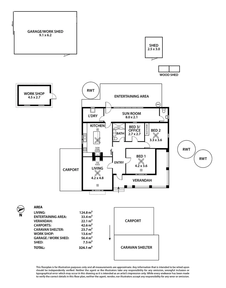 Floorplan of Homely house listing, 74 Nether Hill Road, Kenton Valley SA 5233