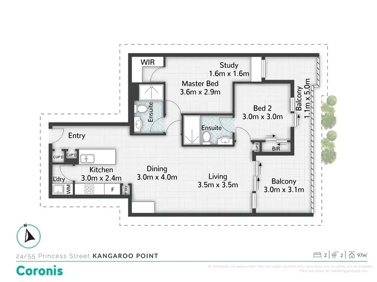 Floorplan of Homely unit listing, 24/55 Princess Street, Kangaroo Point QLD 4169